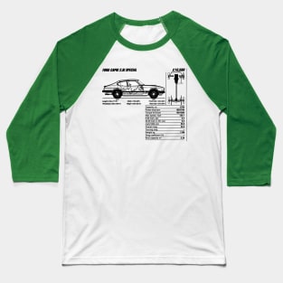 FORD CAPRI - technical data Baseball T-Shirt